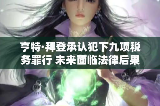 亨特·拜登承认犯下九项税务罪行 未来面临法律后果
