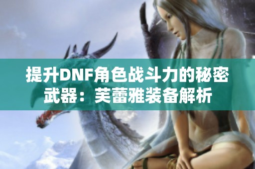 提升DNF角色战斗力的秘密武器：芙蕾雅装备解析