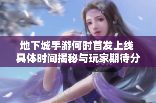地下城手游何时首发上线 具体时间揭秘与玩家期待分析