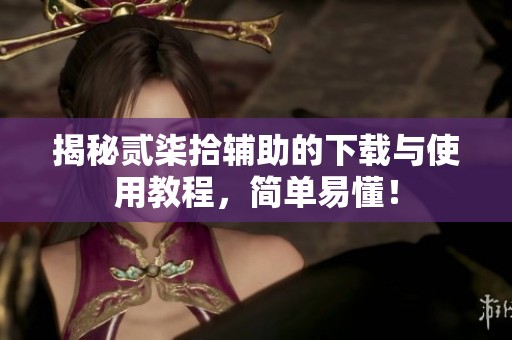 揭秘贰柒拾辅助的下载与使用教程，简单易懂！