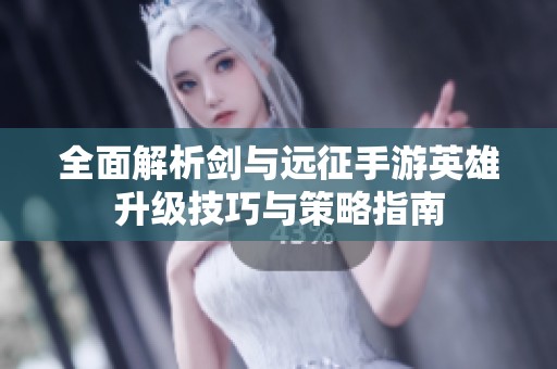 全面解析剑与远征手游英雄升级技巧与策略指南