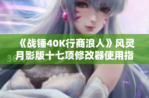 《战锤40K行商浪人》风灵月影版十七项修改器使用指南与详细操作步骤