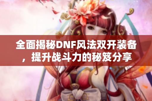 全面揭秘DNF风法双开装备，提升战斗力的秘笈分享
