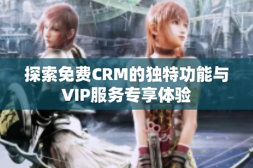 探索免费CRM的独特功能与VIP服务专享体验