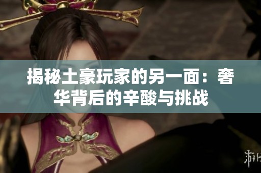 揭秘土豪玩家的另一面：奢华背后的辛酸与挑战