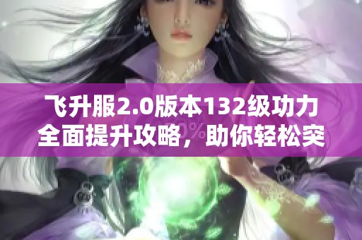 飞升服2.0版本132级功力全面提升攻略，助你轻松突破2100+