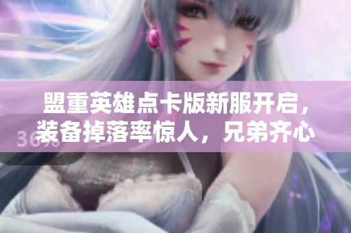 盟重英雄点卡版新服开启，装备掉落率惊人，兄弟齐心打金！