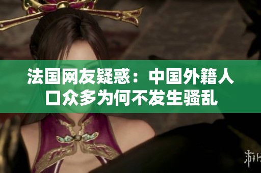 法国网友疑惑：中国外籍人口众多为何不发生骚乱
