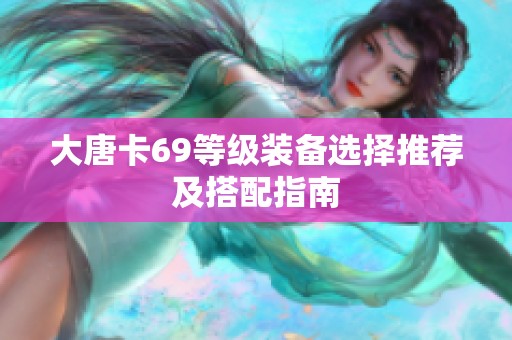 大唐卡69等级装备选择推荐及搭配指南