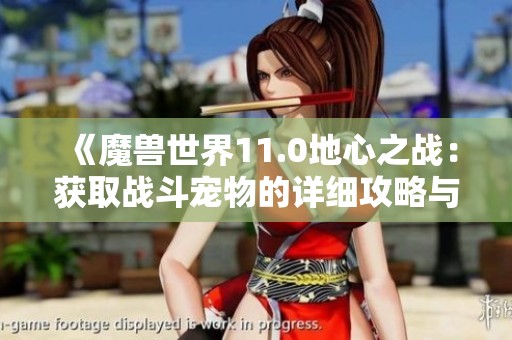 《魔兽世界11.0地心之战：获取战斗宠物的详细攻略与攻略》