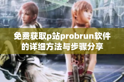 免费获取p站probrun软件的详细方法与步骤分享