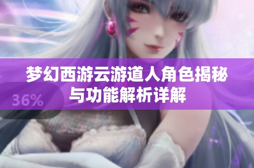 梦幻西游云游道人角色揭秘与功能解析详解