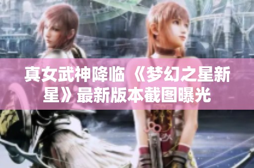 真女武神降临 《梦幻之星新星》最新版本截图曝光