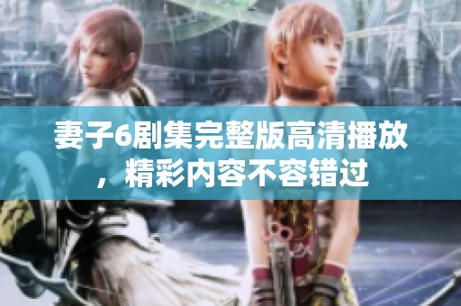 妻子6剧集完整版高清播放，精彩内容不容错过