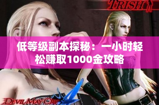 低等级副本探秘：一小时轻松赚取1000金攻略