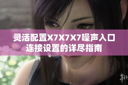 灵活配置X7X7X7噪声入口连接设置的详尽指南