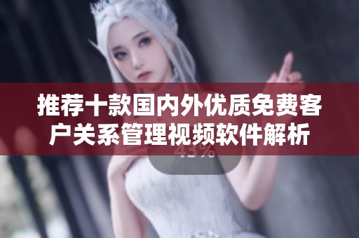 推荐十款国内外优质免费客户关系管理视频软件解析
