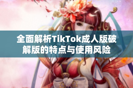 全面解析TikTok成人版破解版的特点与使用风险