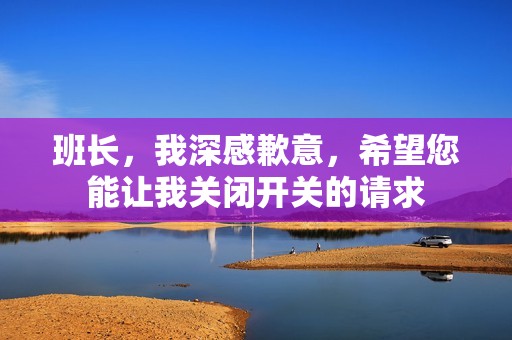 班长，我深感歉意，希望您能让我关闭开关的请求