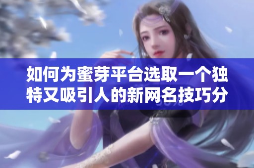 如何为蜜芽平台选取一个独特又吸引人的新网名技巧分享