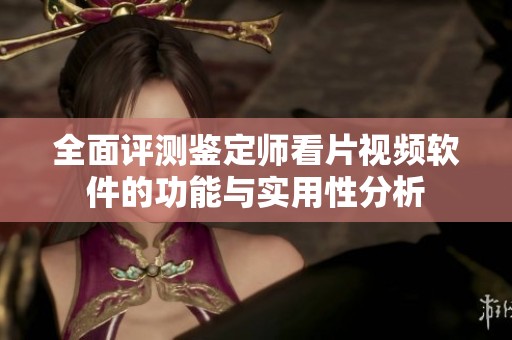 全面评测鉴定师看片视频软件的功能与实用性分析