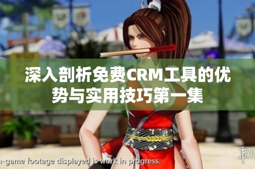 深入剖析免费CRM工具的优势与实用技巧第一集
