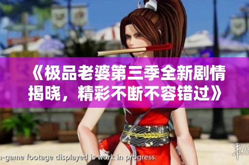《极品老婆第三季全新剧情揭晓，精彩不断不容错过》