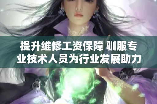 提升维修工资保障 驯服专业技术人员为行业发展助力