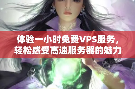 体验一小时免费VPS服务，轻松感受高速服务器的魅力