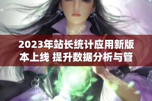 2023年站长统计应用新版本上线 提升数据分析与管理能力