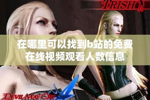 在哪里可以找到b站的免费在线视频观看人数信息