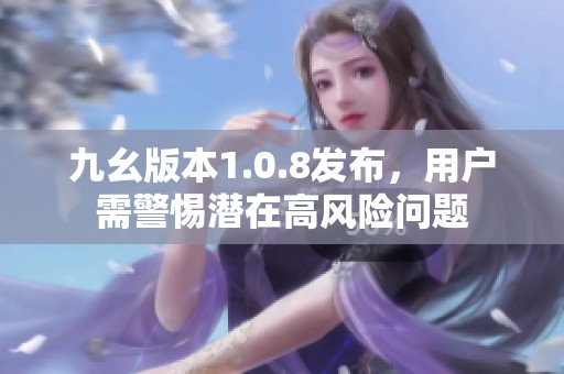 九幺版本1.0.8发布，用户需警惕潜在高风险问题