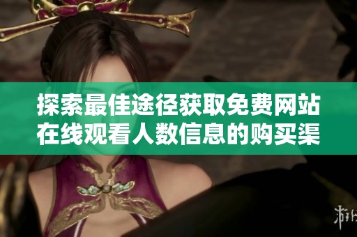 探索最佳途径获取免费网站在线观看人数信息的购买渠道