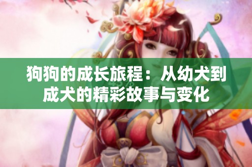 狗狗的成长旅程：从幼犬到成犬的精彩故事与变化