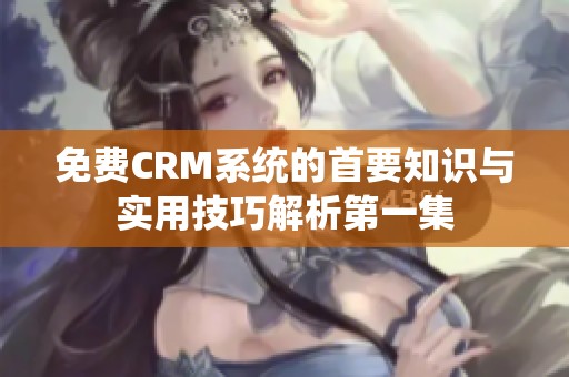 免费CRM系统的首要知识与实用技巧解析第一集