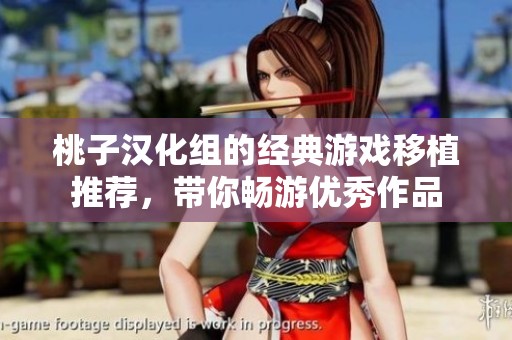 桃子汉化组的经典游戏移植推荐，带你畅游优秀作品