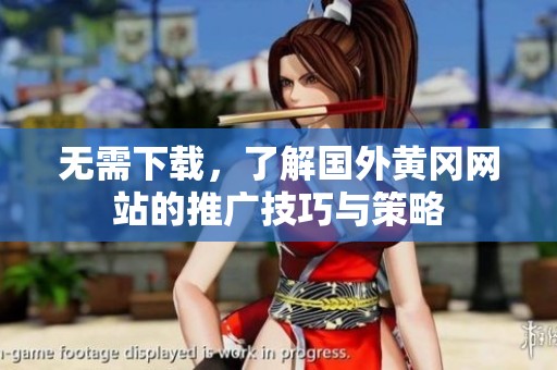 无需下载，了解国外黄冈网站的推广技巧与策略