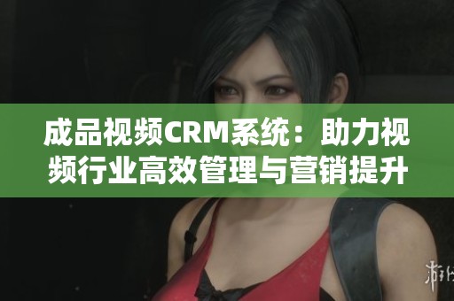 成品视频CRM系统：助力视频行业高效管理与营销提升