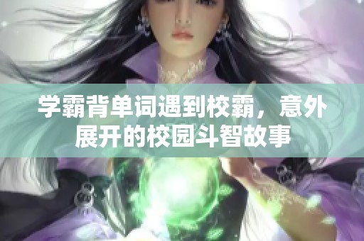 学霸背单词遇到校霸，意外展开的校园斗智故事