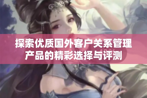 探索优质国外客户关系管理产品的精彩选择与评测