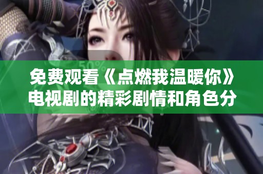 免费观看《点燃我温暖你》电视剧的精彩剧情和角色分析