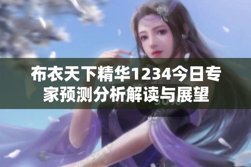 布衣天下精华1234今日专家预测分析解读与展望