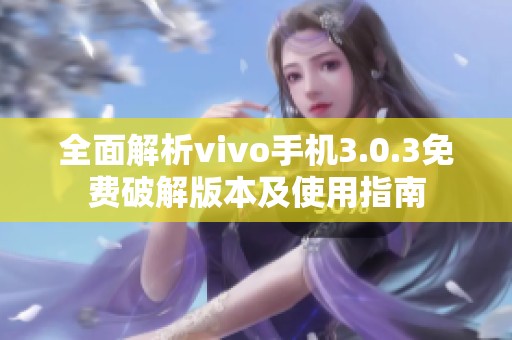 全面解析vivo手机3.0.3免费破解版本及使用指南