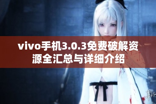 vivo手机3.0.3免费破解资源全汇总与详细介绍