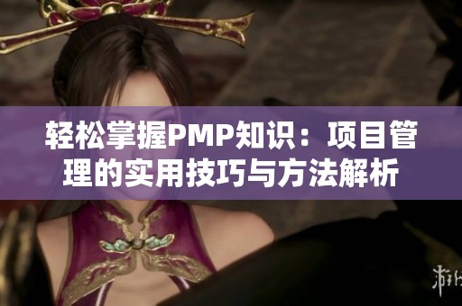 轻松掌握PMP知识：项目管理的实用技巧与方法解析