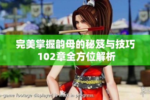 完美掌握韵母的秘笈与技巧 102章全方位解析