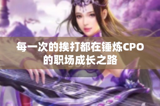 每一次的挨打都在锤炼CPO的职场成长之路