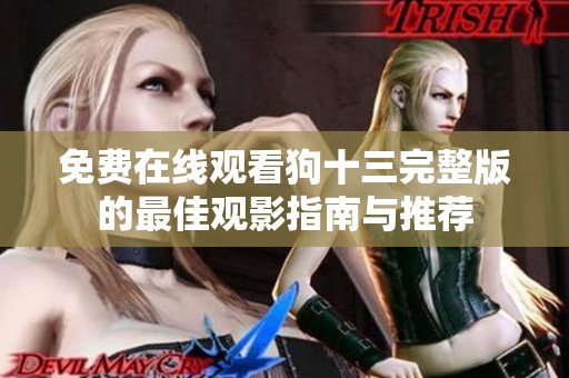 免费在线观看狗十三完整版的最佳观影指南与推荐