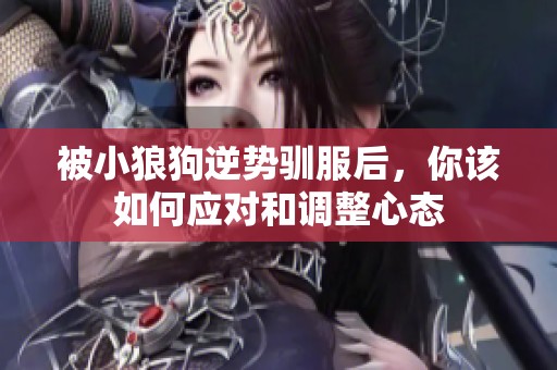被小狼狗逆势驯服后，你该如何应对和调整心态