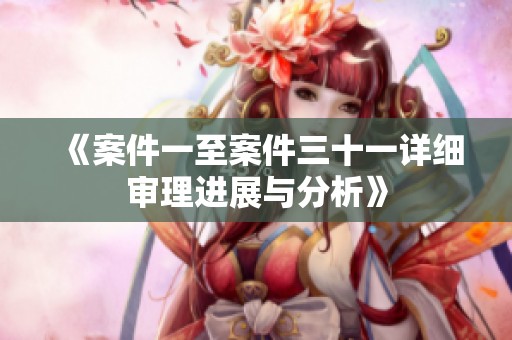 《案件一至案件三十一详细审理进展与分析》